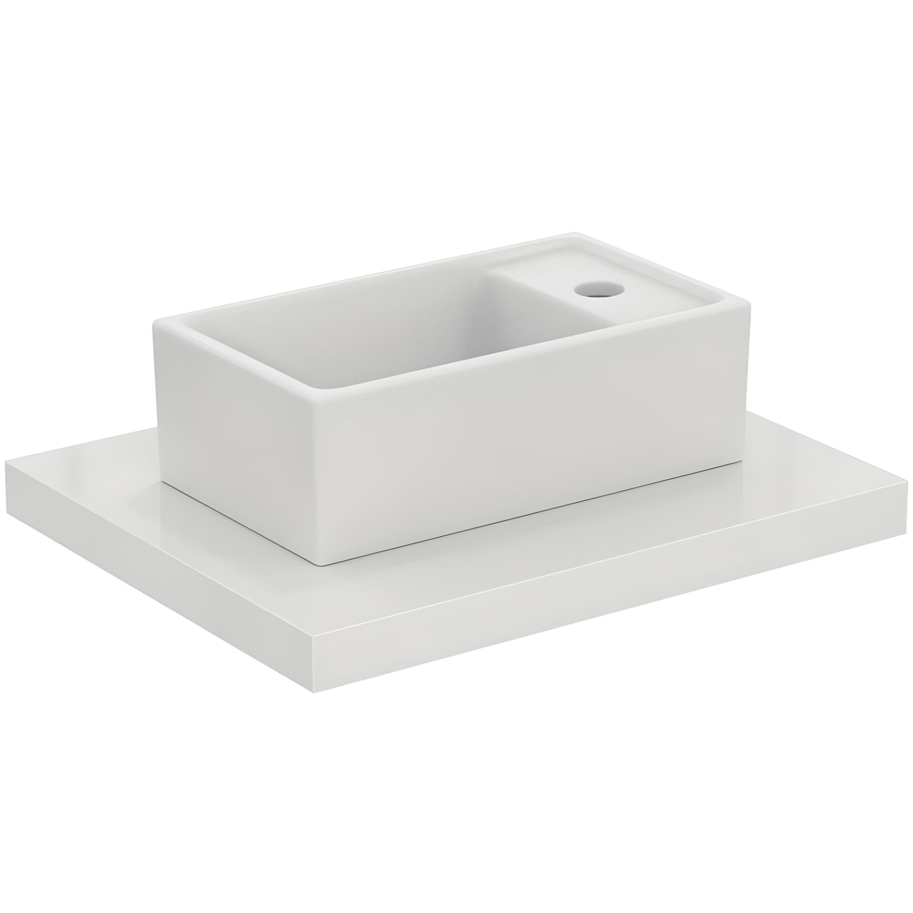 Ideal Standard I-Life-S Single Taphole FireClay Guest Vessel Washbasin - 370 x 210mm