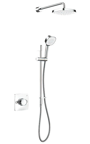 Mira Evoco Chrome Thermostatic Dual Outlet Mixer Shower Set
