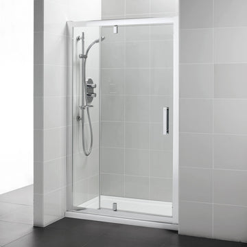 Ideal Standard Synergy Pivot Shower Door with Panel - Bright Silver Frame - 1200 x 1900mm