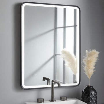 JTP HIX Rectangular Borderlit LED Mirror with Demister Pad - 600 x 800mm