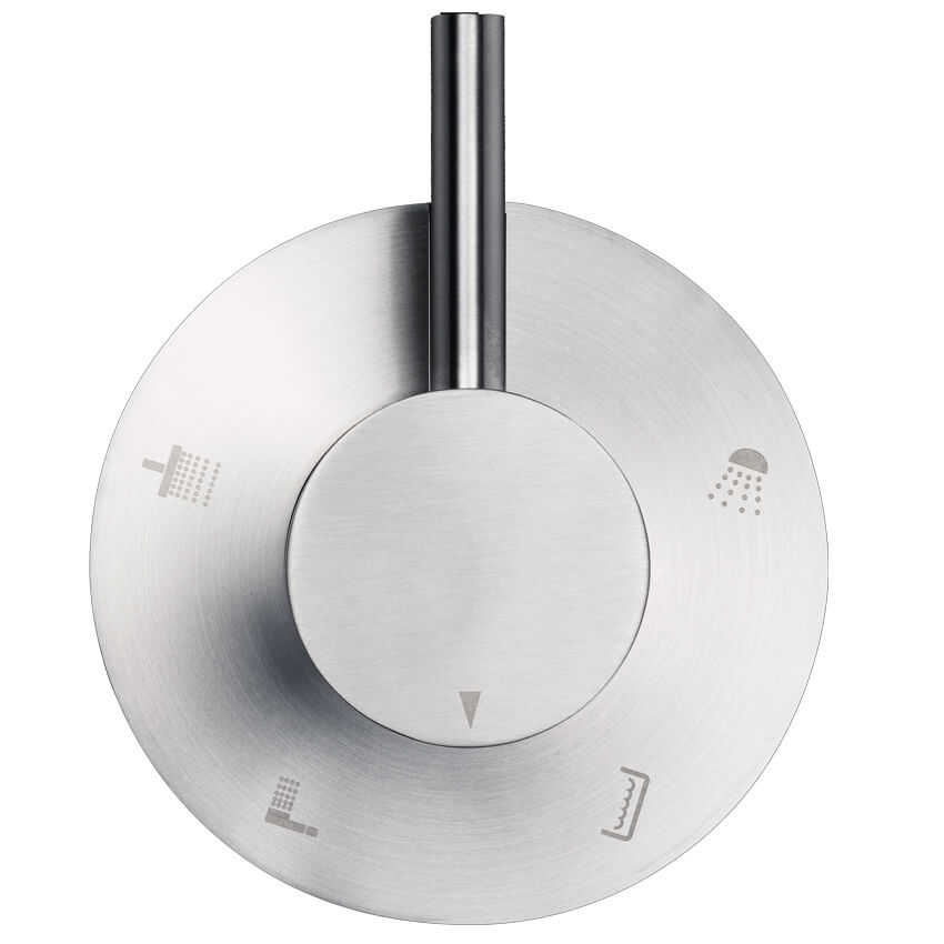 JTP Inox Wall Mounted 4-Way Diverter Valve