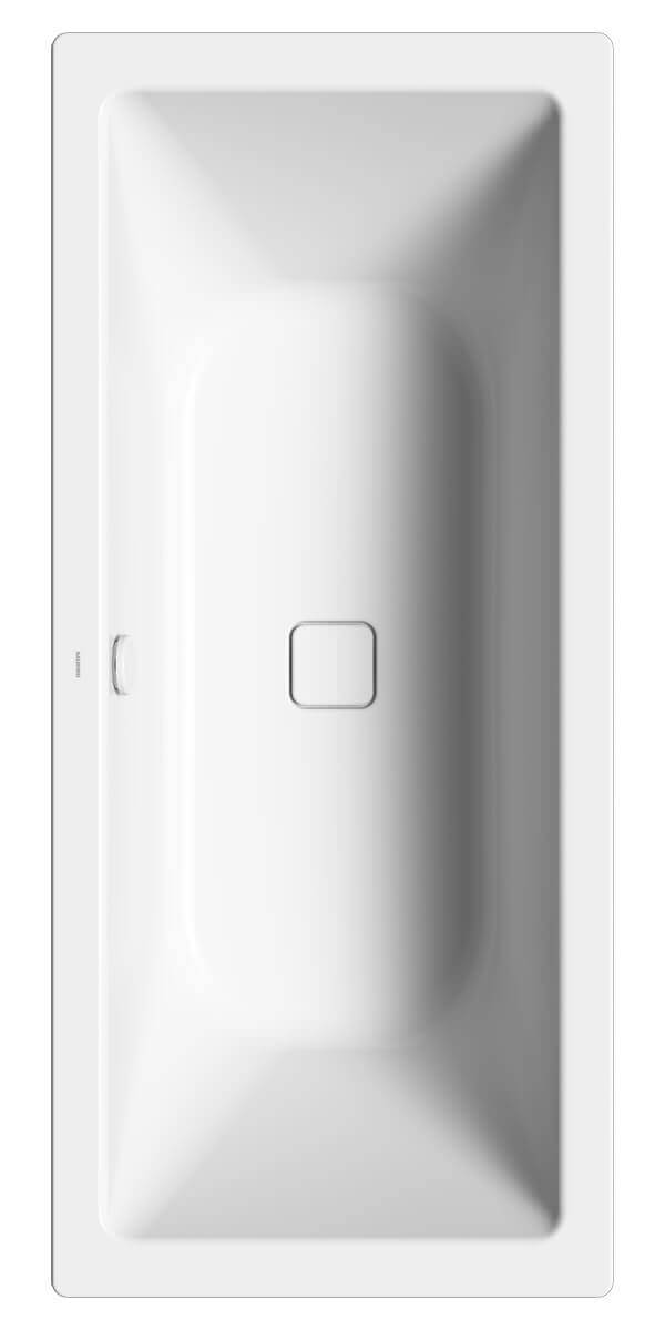 Double-ended white steel bath by Kaldewei Avantgarde Conoduo, 1700x750mm, shown with clean, modern design.