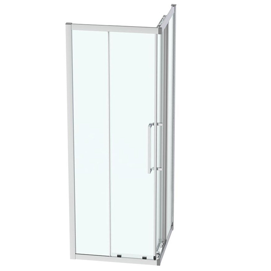 Ideal Standard I-Life 2-Door Corner Entry Sliding Shower Cubicle - 2000mm High - Bright Silver