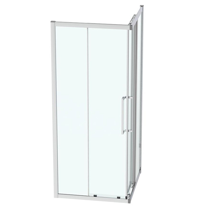 Ideal Standard I-Life 2-Door Corner Entry Sliding Shower Cubicle - 2000mm High - Bright Silver