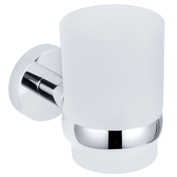 Tuskan Tiles JTP Florence wall-mounted tumbler holder with sleek design and mounting hardware, perfect for bathroom organization.