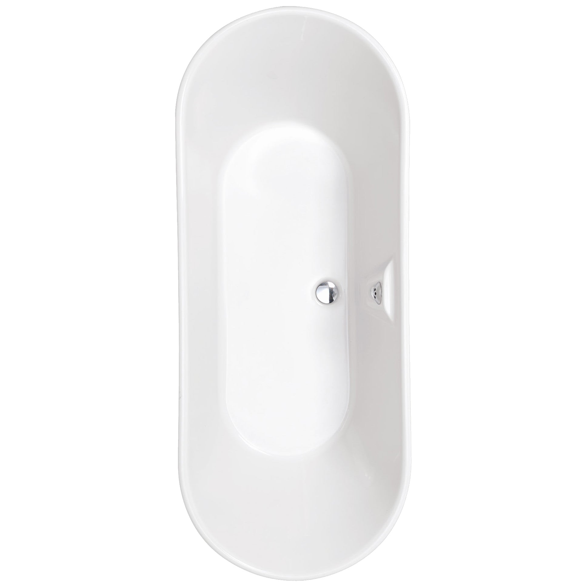 Imex Essence fully reinforced acrylic freestanding bath with 5mm thick acrylic, showcasing sleek, modern design in a bathroom setting.