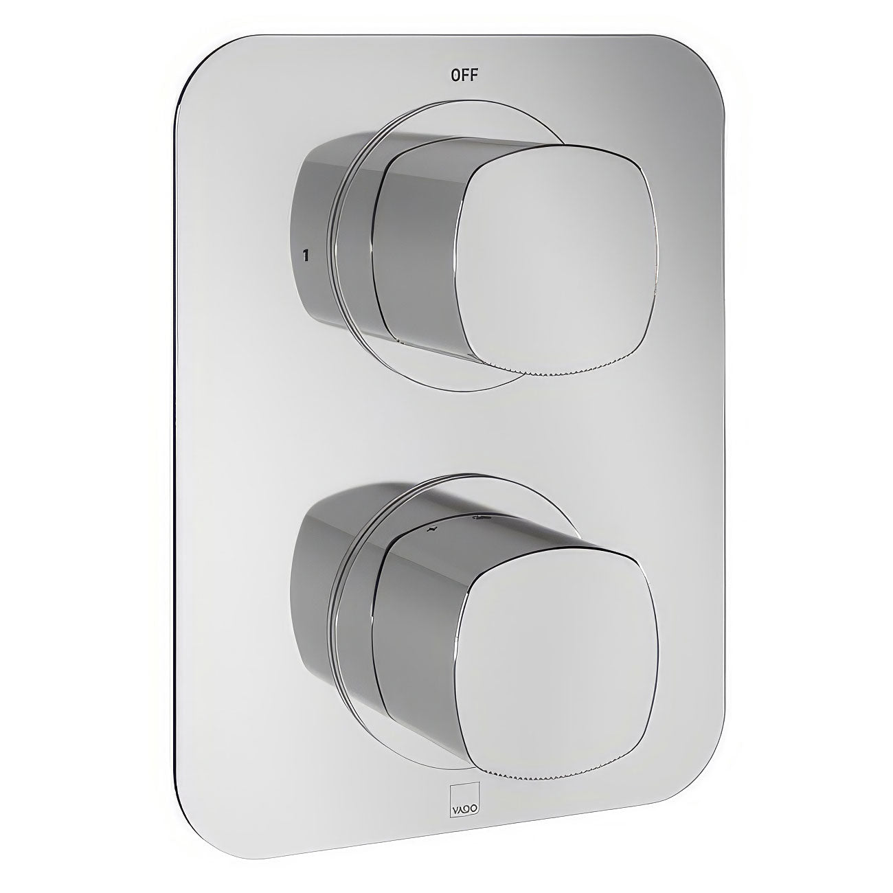 Vado Cameo Contemporary Concealed Thermostatic Shower Valve - Rectangular Trim - 2 Control