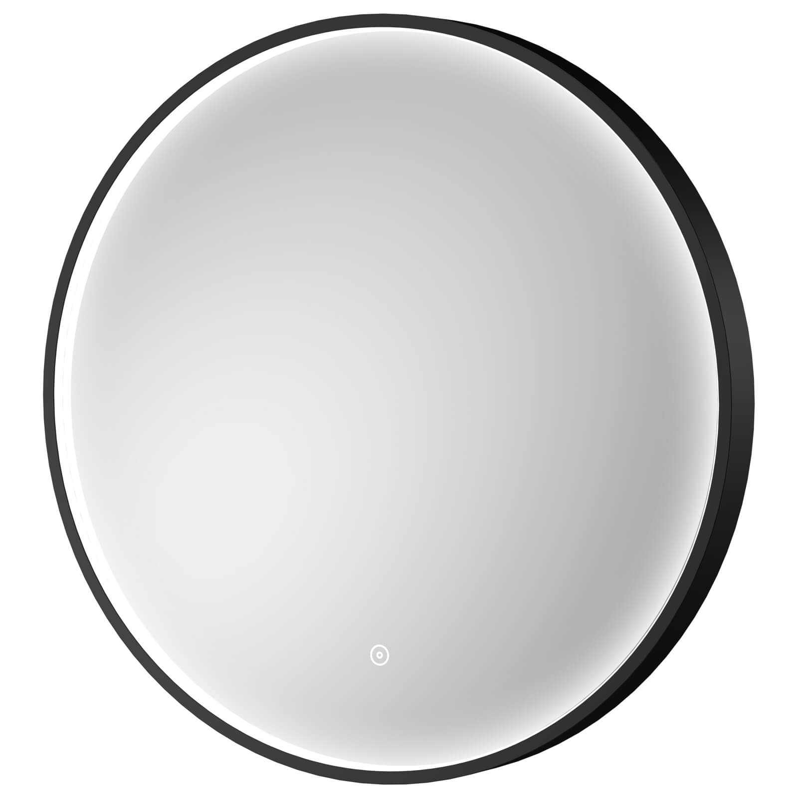 Hudson Reed Mensa Round Borderlit LED Mirror with Demister Pad - Aluminium Frame