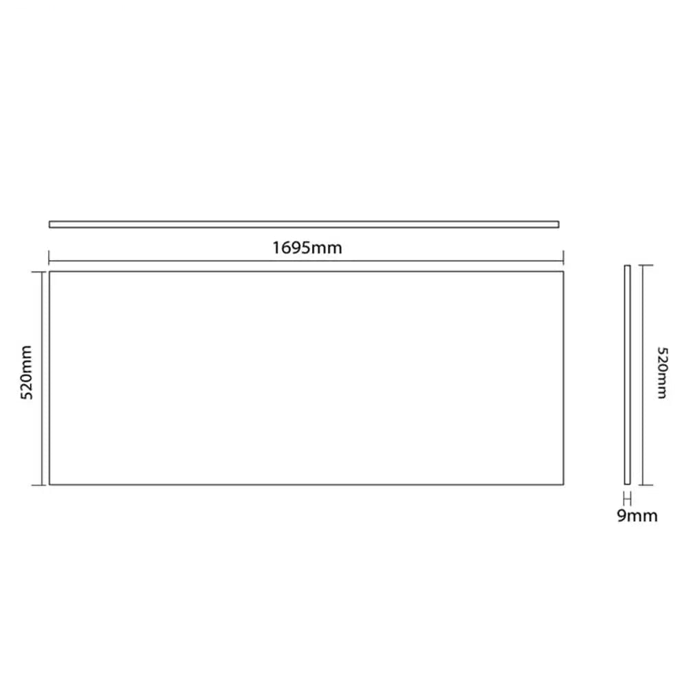 Technical drawing of a rectangular component with dimensions, branded 'QS Supplies.co.uk'.