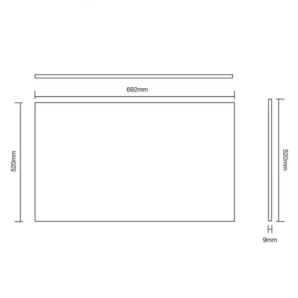 White Tavistock Meridian Straight Bath End Panel in 700x520mm, designed for bathtub enclosure, with a sleek, clean finish