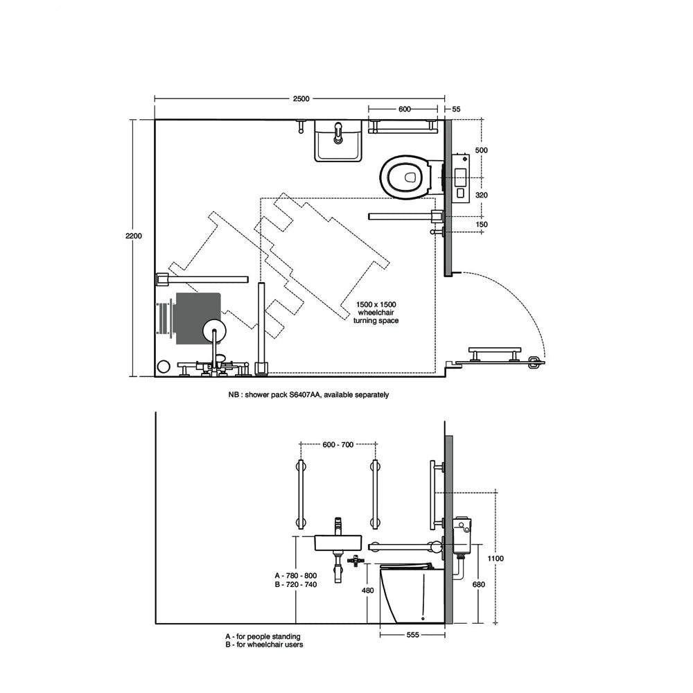 Ideal Standard Concept Freedom ensuite cloakroom pack with toilet, sink, and fixtures, featuring modern design and white ceramic finishes.