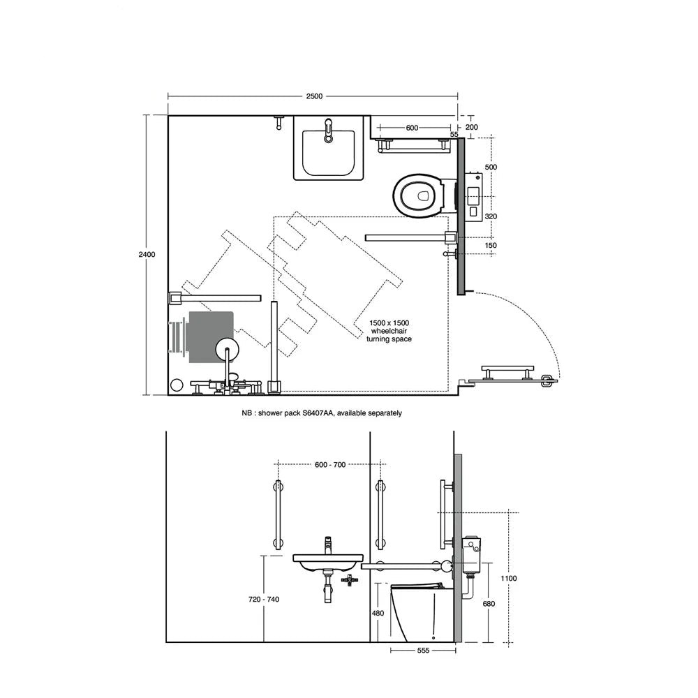 Ideal Standard Concept Freedom ensuite bathroom pack with fixtures and fittings, displayed in a modern bathroom setting.
