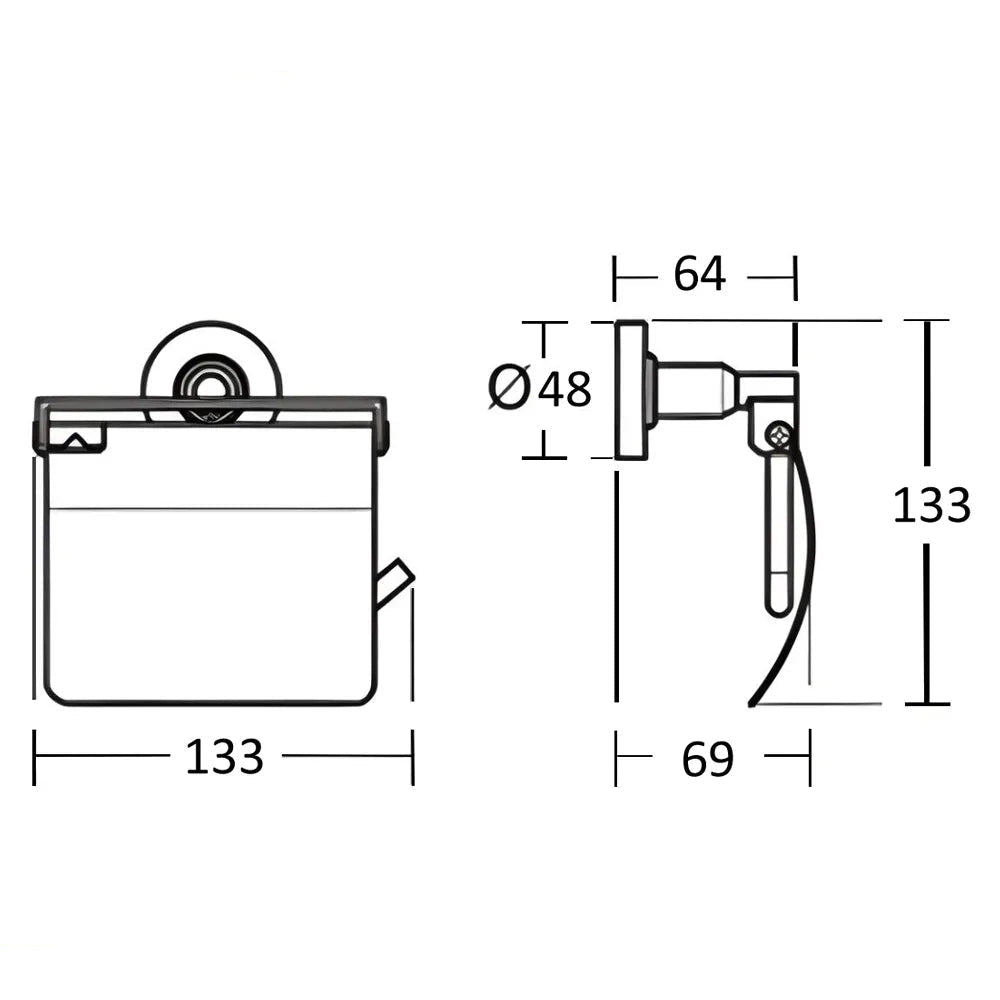 Ideal Standard IOM Chrome Toilet Roll Holder With Cover