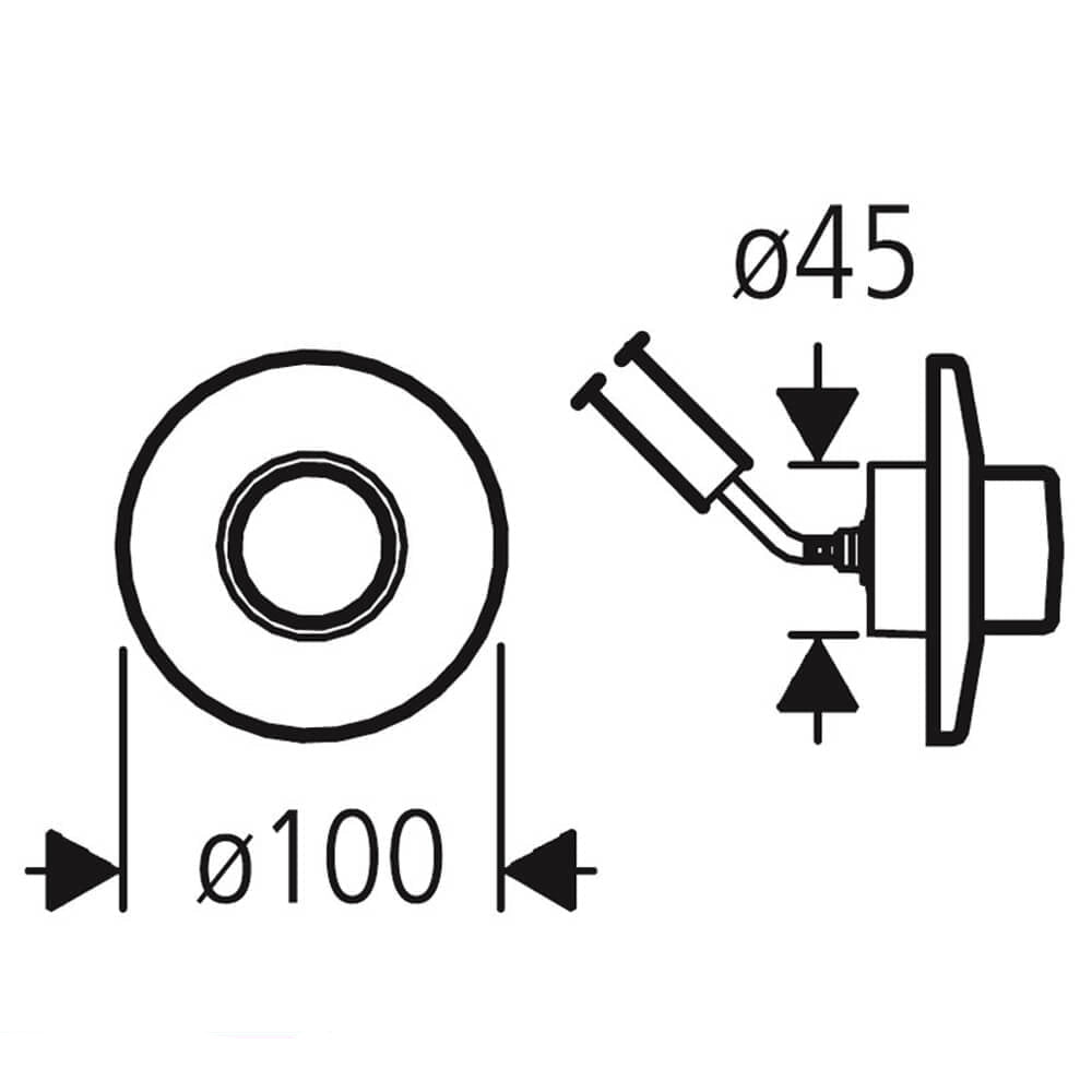 Grohe Adagio Single Flush Air Button - Chrome - 100 x 100mm