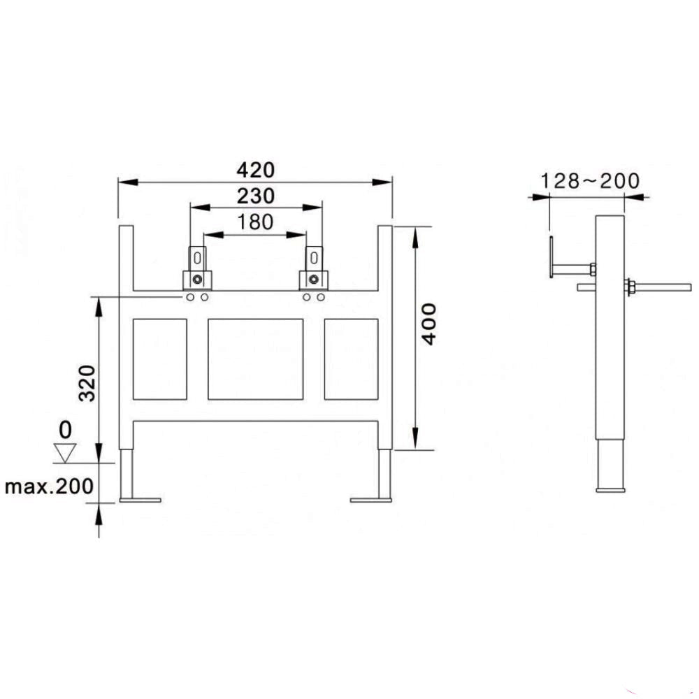 IMEX Wall Hung Bidet Frame System - 420 x 400mm