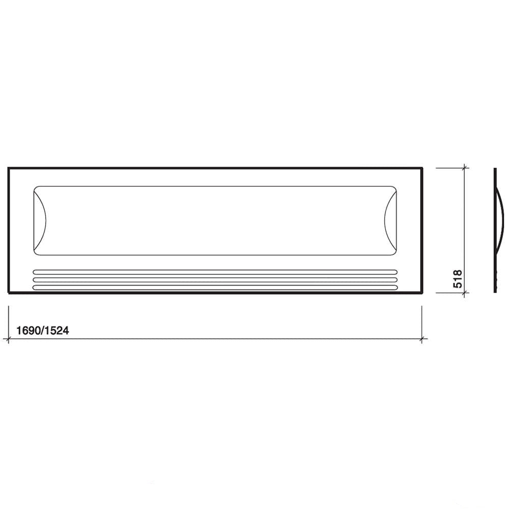 White Twyford Omnifit front bath panel in 1700 x 518mm size, designed for modern bathroom decor.