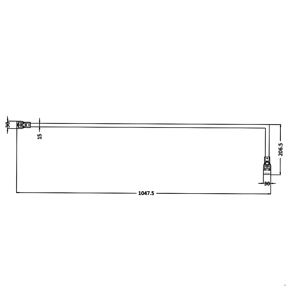 Chrome Nuie universal wetroom stabilising bar mounted on a tiled shower wall for added safety and support.