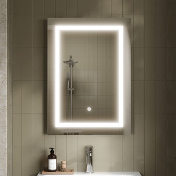 Hudson Reed Sculptor Portrait Frontlit LED Mirror with Demister Pad - 500 x 700mm