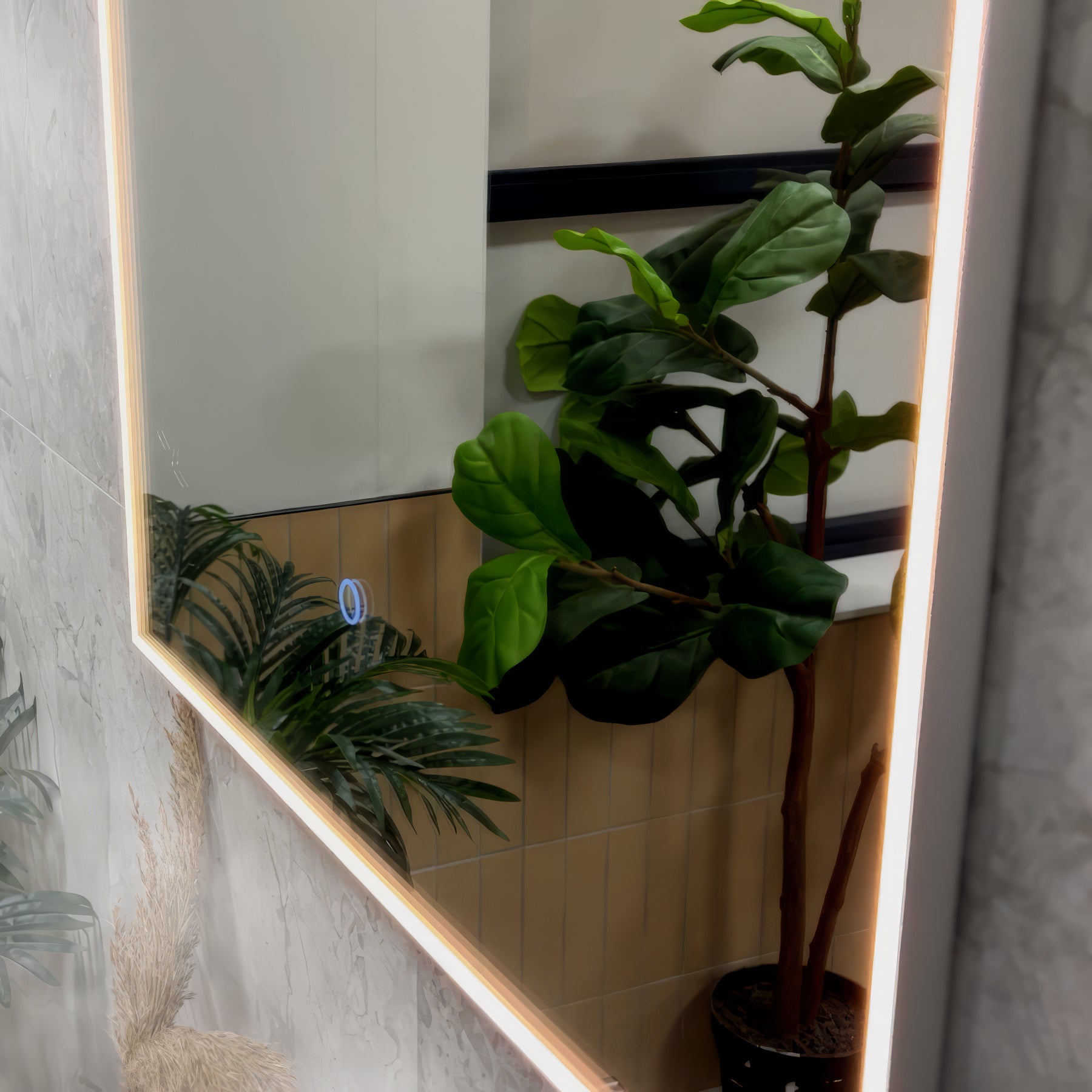 Tavistock Acumen Rectangular Dimmable Borderlit LED Mirror with Demister Pad