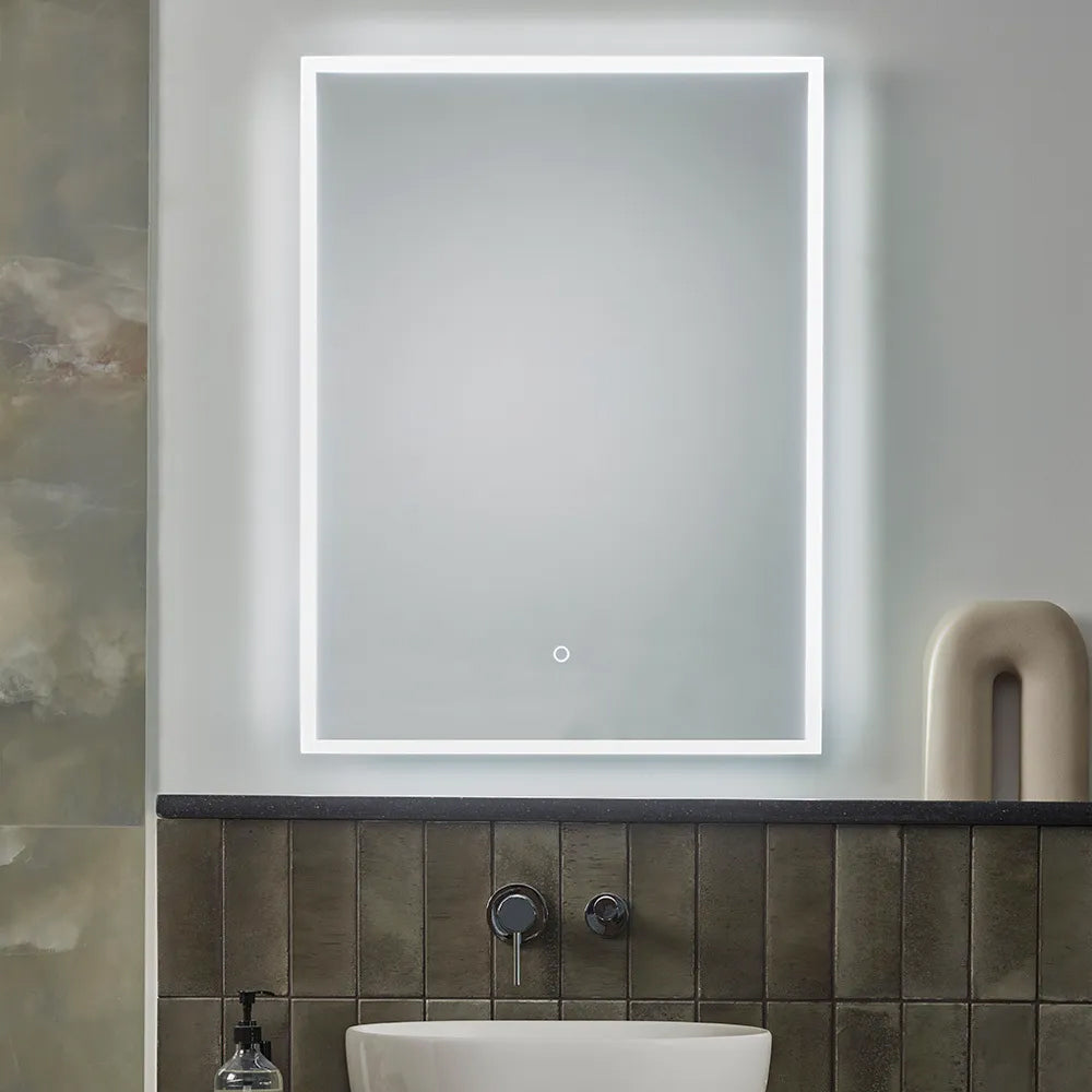 Tavistock Cadence Rectangular Borderlit Illuminated Mirror with Demister Pad and Charging Socket