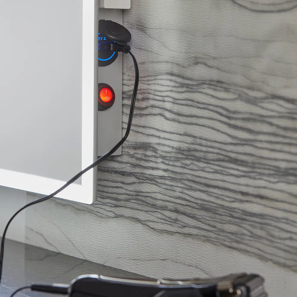 Tavistock Cadence Rectangular Borderlit Illuminated Mirror with Demister Pad and Charging Socket