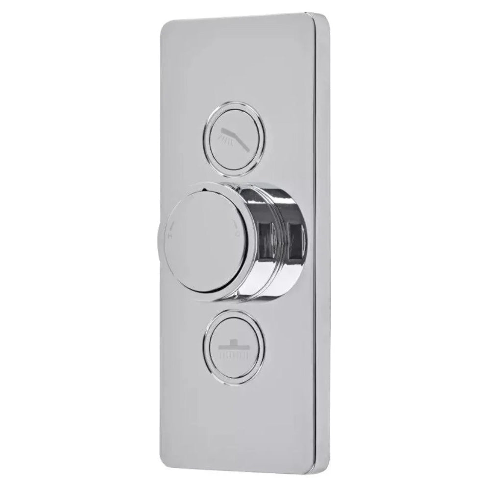 Tavistock Axiom Concealed Thermostatic Shower Valve - Rectangular Trim - 3 Control