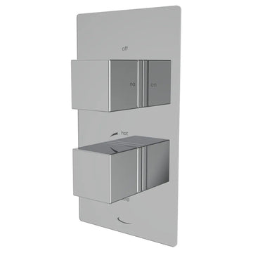 Tavistock Index Concealed Thermostatic Shower Valve - Rectangular Trim - 2 Control
