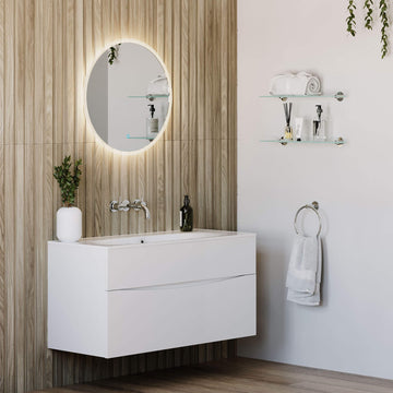 Sensio Celestia Round LED Borderlit Mirror with Demister Pad - 600 x 600mm