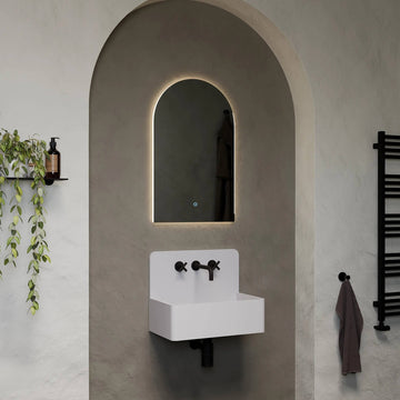 Sensio Luna Arch LED Backlit Mirror with Demister Pad - 500 x 800mm