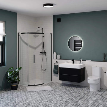 Sensio Nebula Round Backlit LED Mirror with Demister Pad - 600 x 600mm - Tuskan Tiles