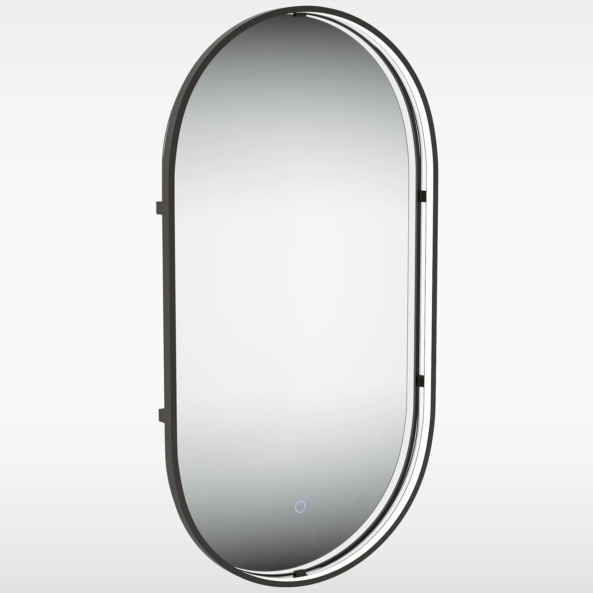 Sensio Aspect TrioTone Pill Frontlit LED Illuminated Mirror with Demister Pad - Tuskan Tiles