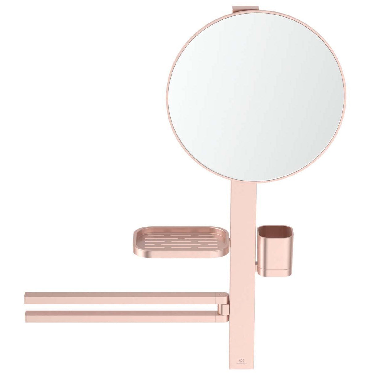 Ideal Standard ALU+ Round Makeup and Shaving Mirror with Towel Holder