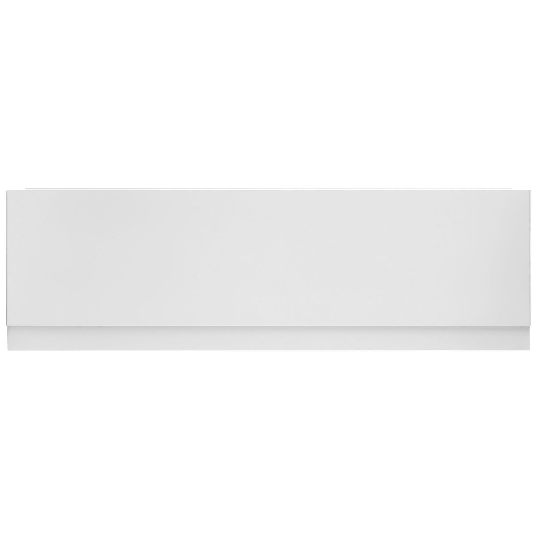 White Kartell K-Vit Atlantis straight bath front waterproof panel with plinth, designed for modern bathroom installation
