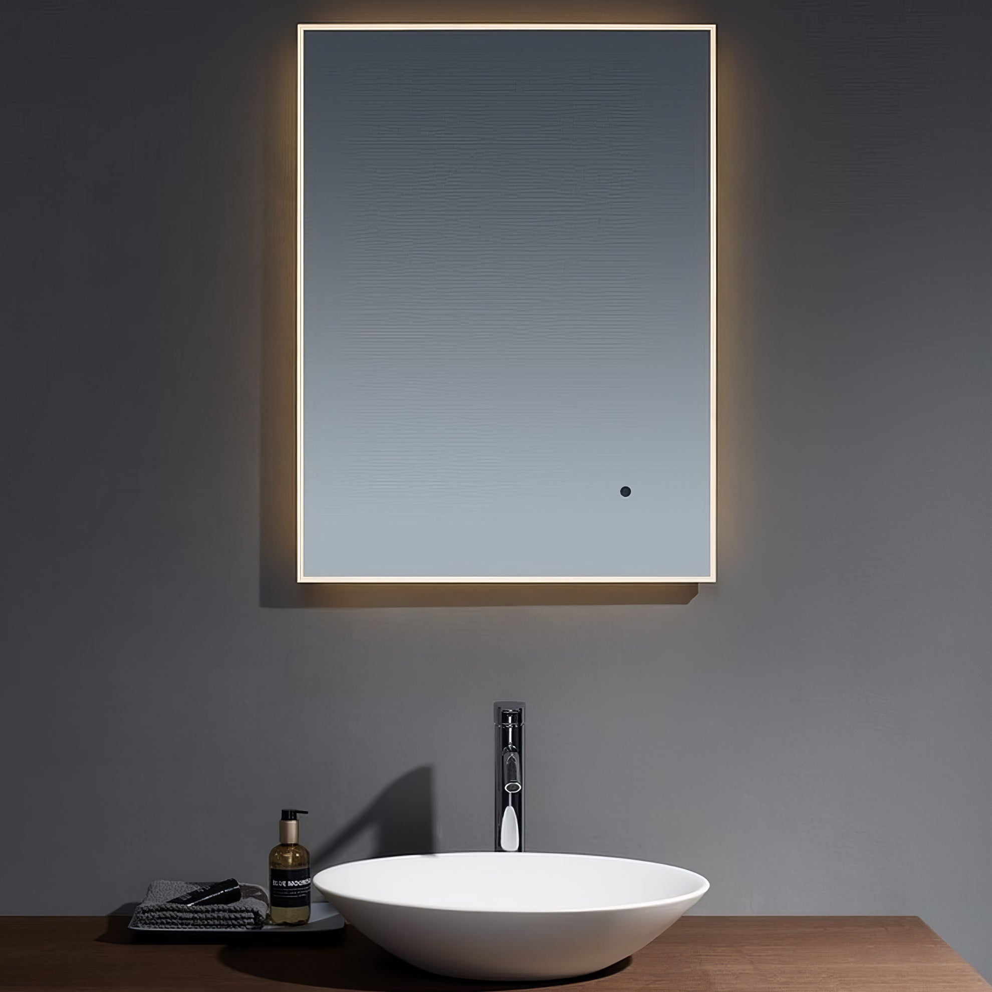 Kartell K-Vit Seattle Rectangular LED Borderlit Mirror with Demister Pad