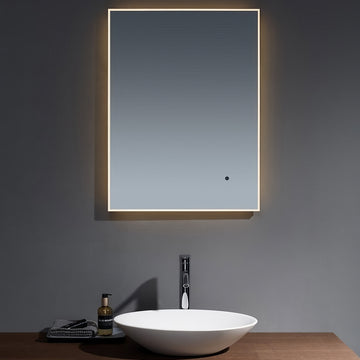 Kartell K-Vit Seattle Rectangular LED Borderlit Mirror with Demister Pad