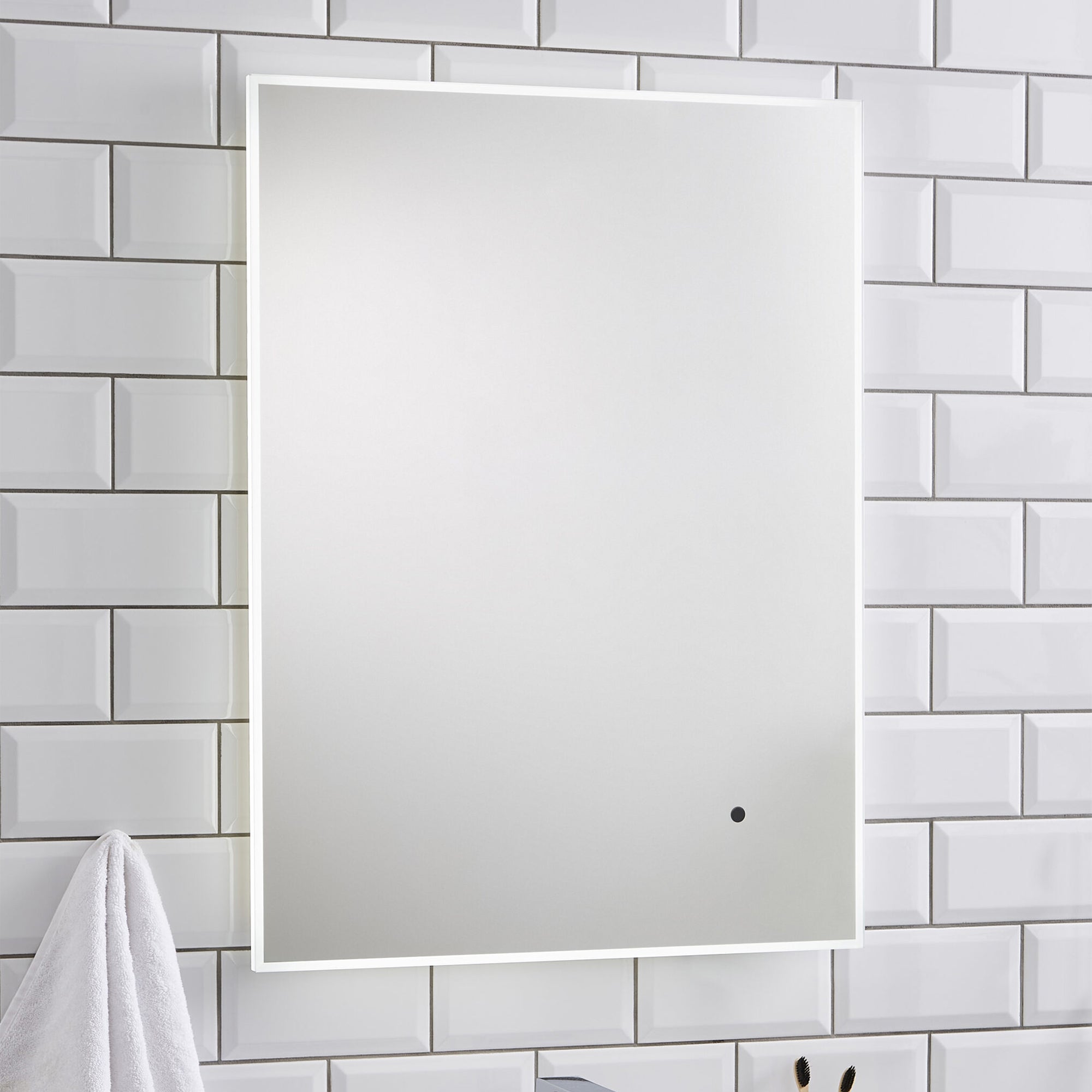 Kartell K-Vit Seattle Rectangular LED Borderlit Mirror with Demister Pad
