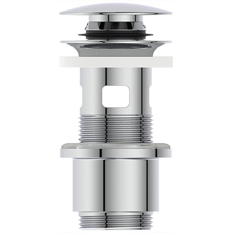 Ideal Standard luxury clicker slotted basin waste with polished chrome finish, designed for modern bathroom sinks.