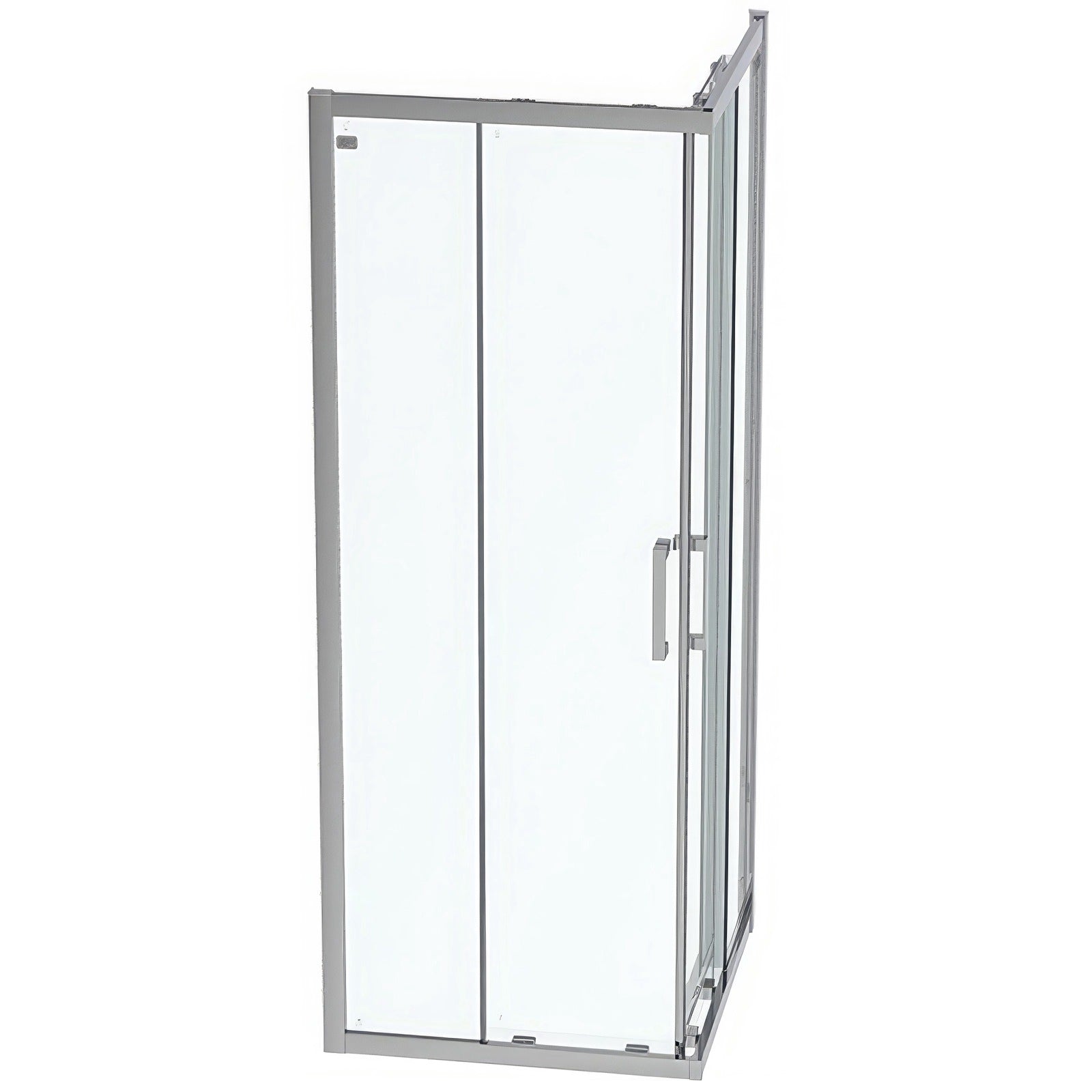Ideal Standard Connect-2 Corner Entry Double Sliding Door Shower Cubicle - Silver Frame