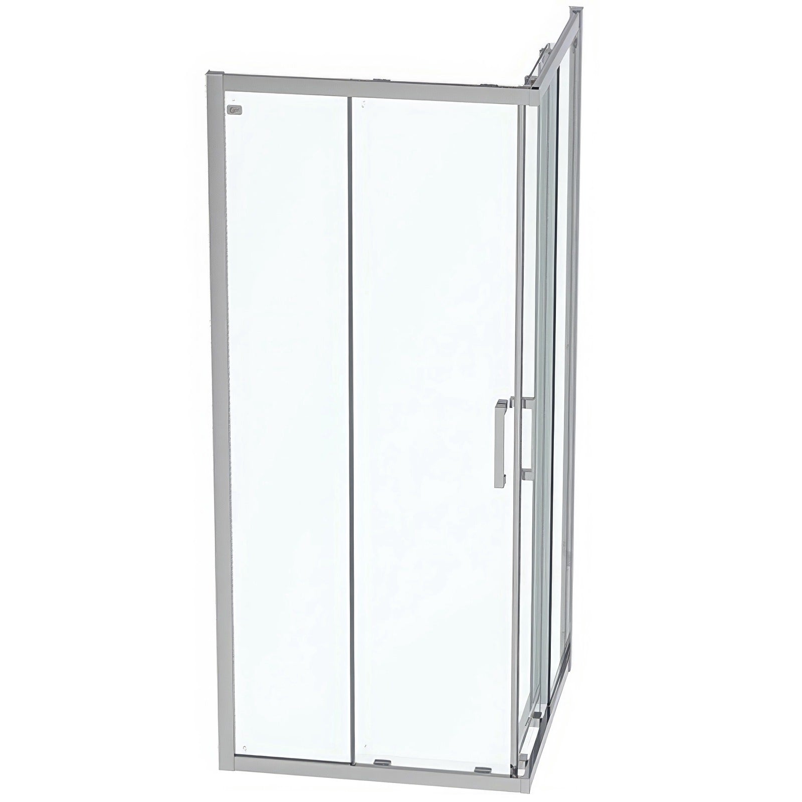 Ideal Standard Connect-2 Corner Entry Double Sliding Door Shower Cubicle - Silver Frame