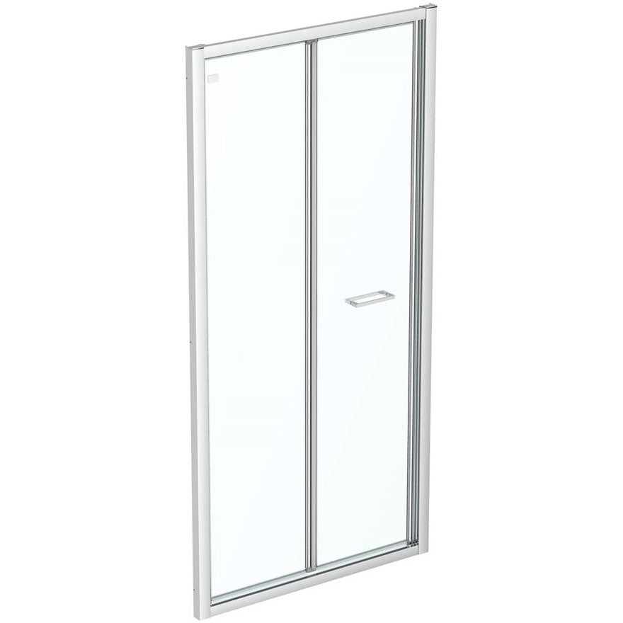 Ideal Standard Connect-2 Bifold Shower Door with Handle - Aluminium Frame