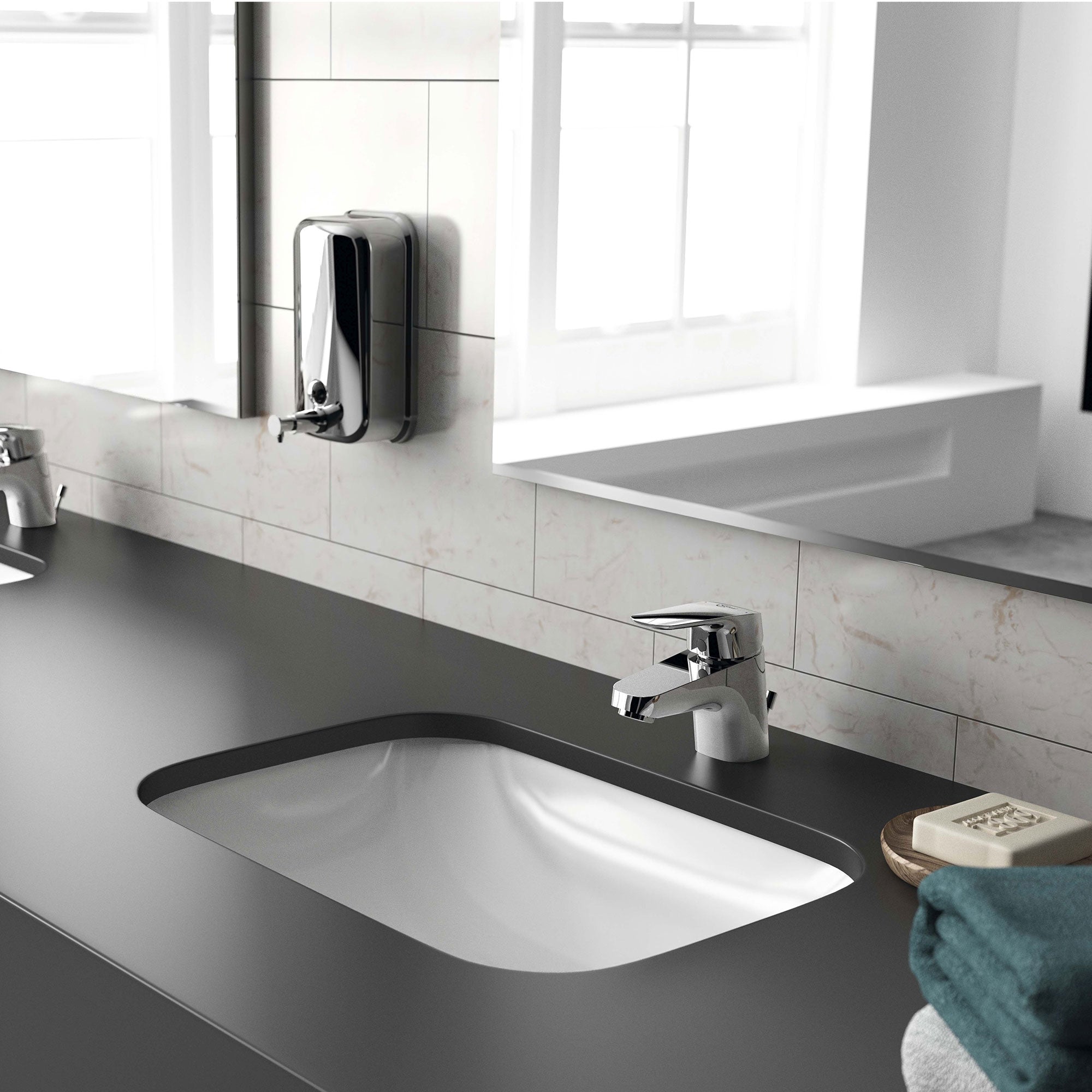 Ideal Standard Connect Cube Under-Countertop Basin with Overflow - 500 x 380mm