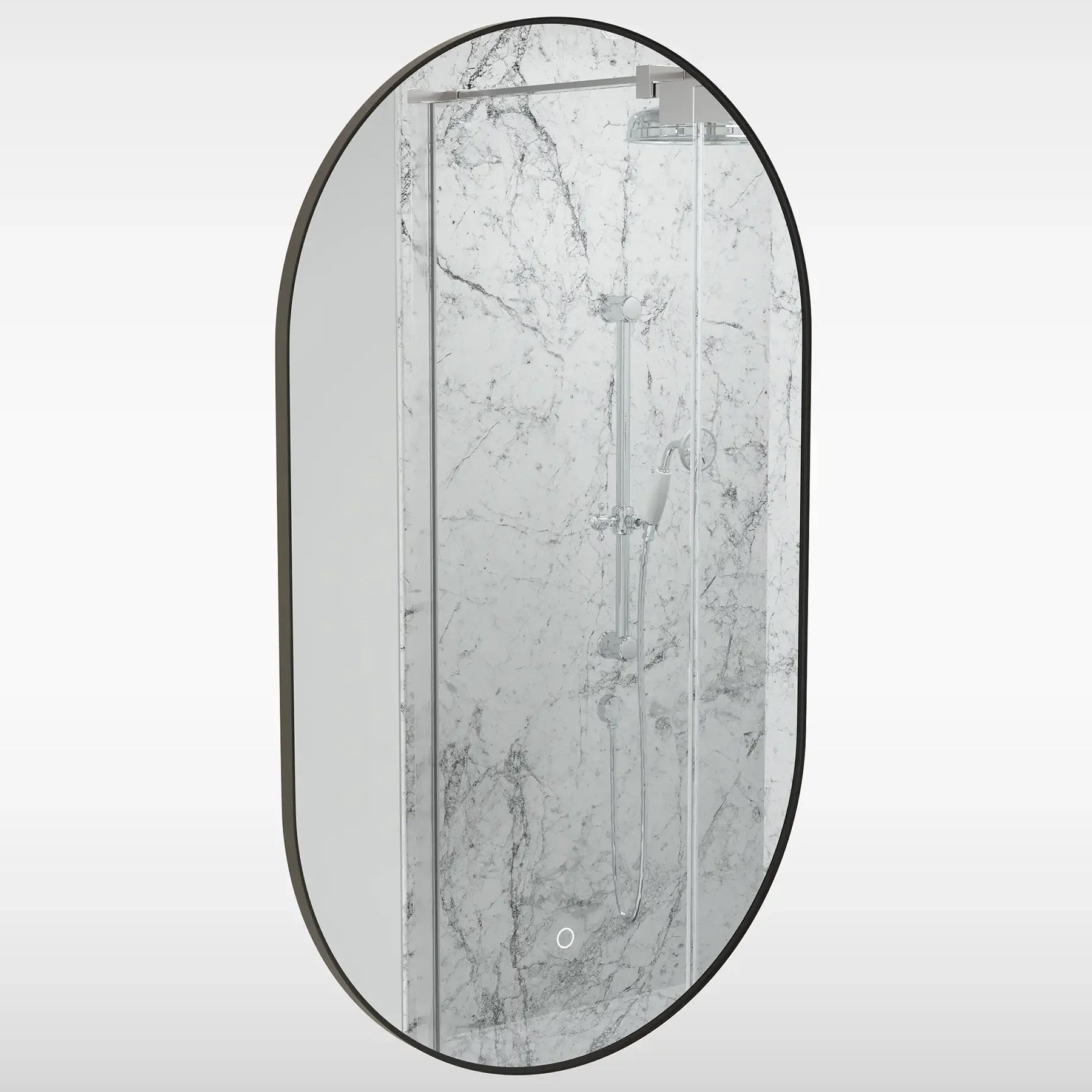 Sensio Nebula TrioTone Pill Backlit LED Mirror with Demister Pad - Tuskan Tiles