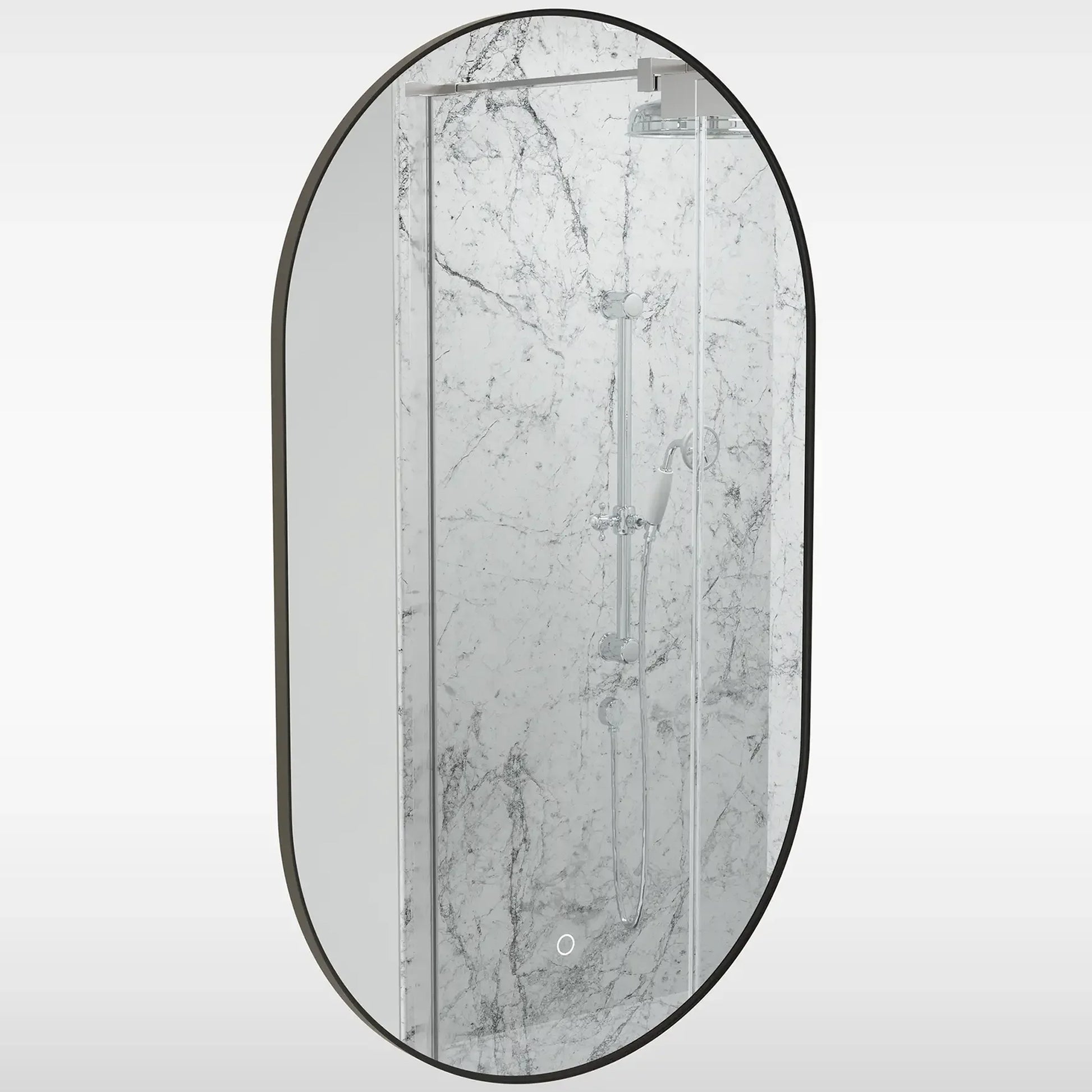 Sensio Nebula TrioTone Pill Backlit LED Mirror with Demister Pad - Tuskan Tiles