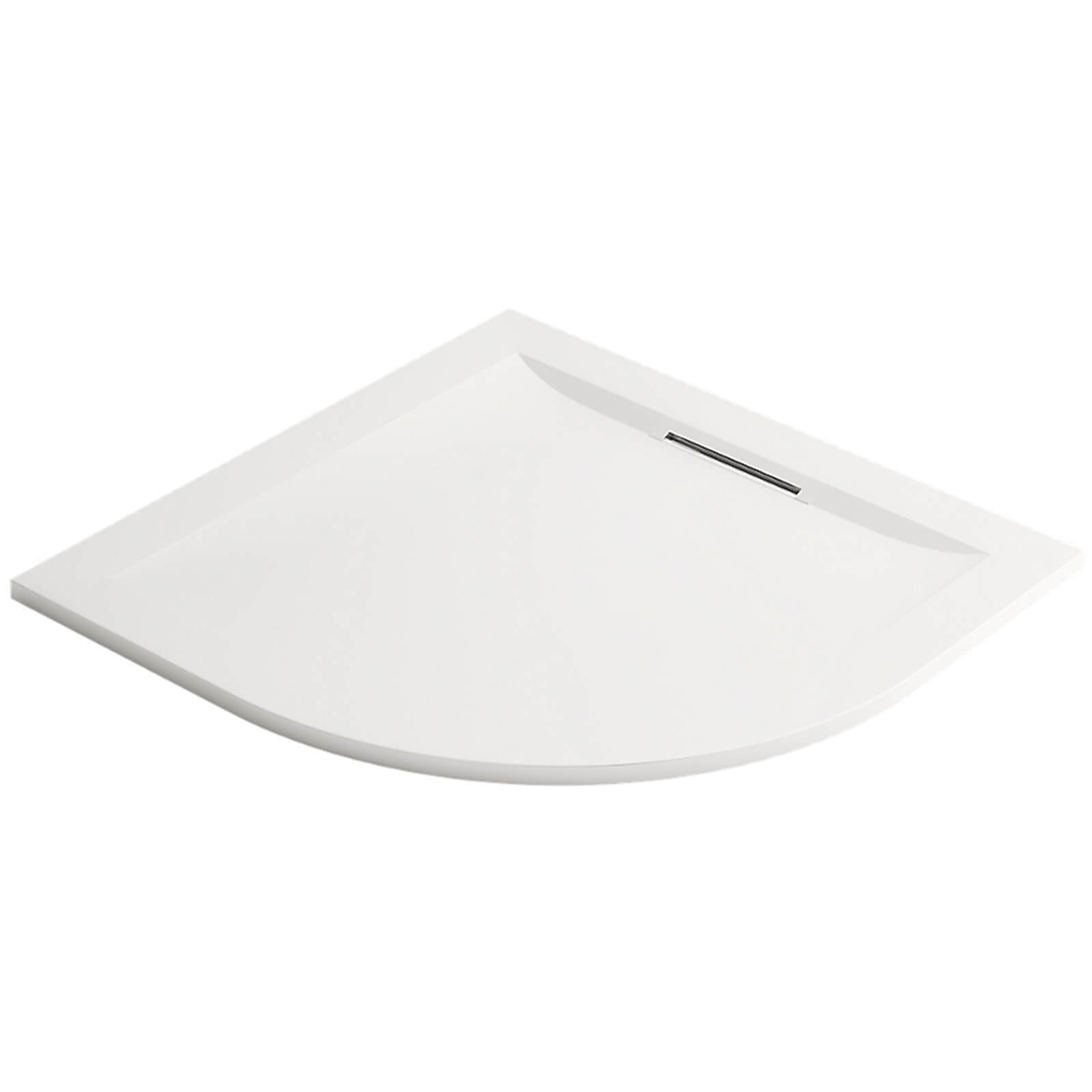 Mira Flight Safe Low Level Offset Quadrant Shower Tray - Acrylic-Capped Resin Stone - 1200 x 900mm