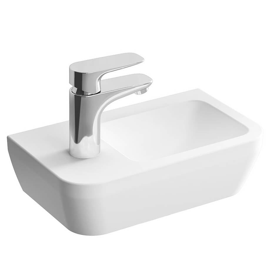 VitrA Integra Compact 1 Taphole Wall Hung Basin With Overflow Hole - 370 x 220mm
