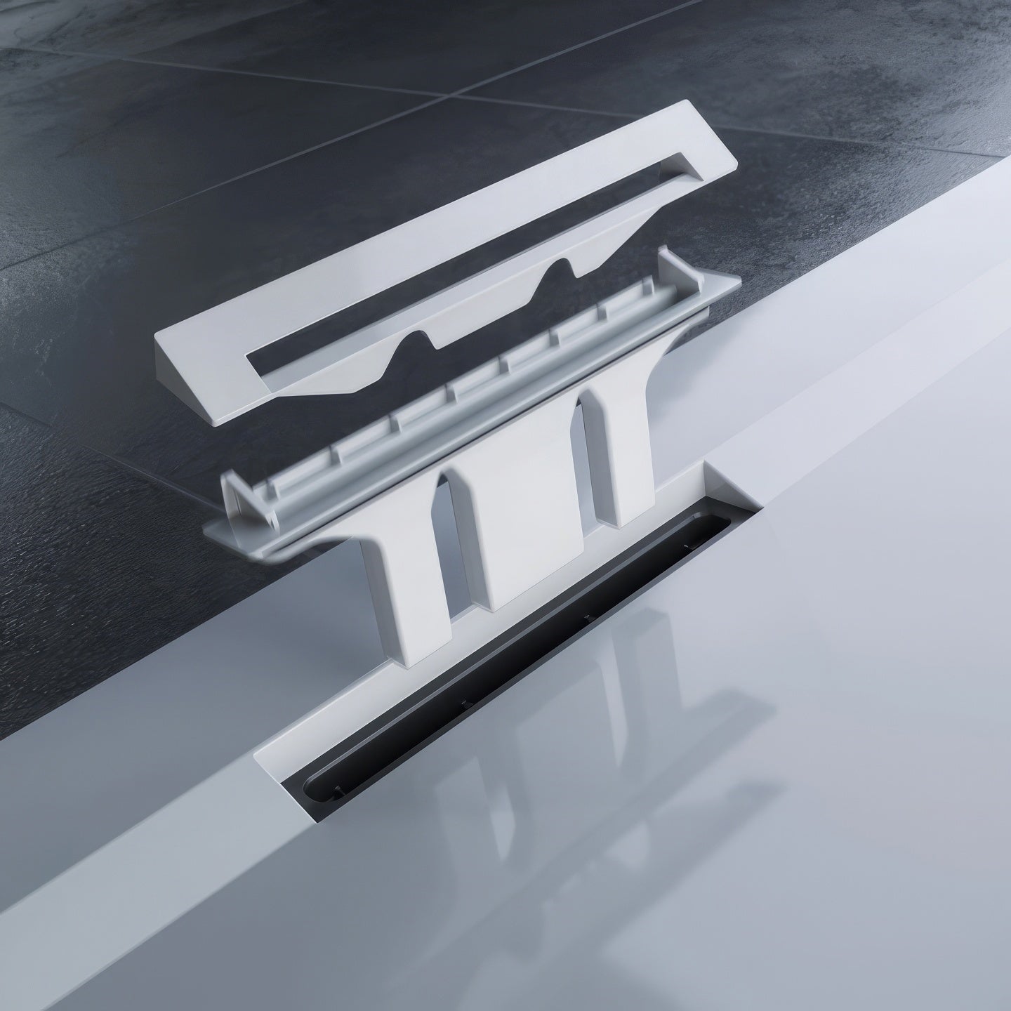 Mira Flight Safe Low Level Offset Quadrant Shower Tray - Acrylic-Capped Resin Stone - 1200 x 900mm