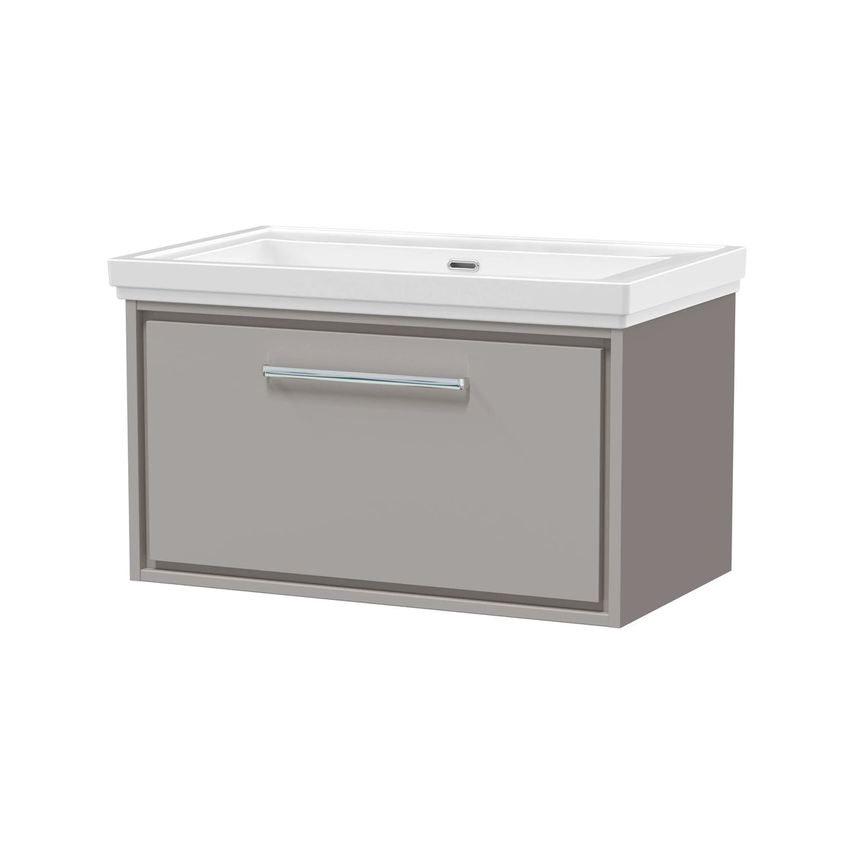 Hudson Reed Lille 800mm Pebble Grey 1 Drawer Wall Hung Vanity Unit & Basin