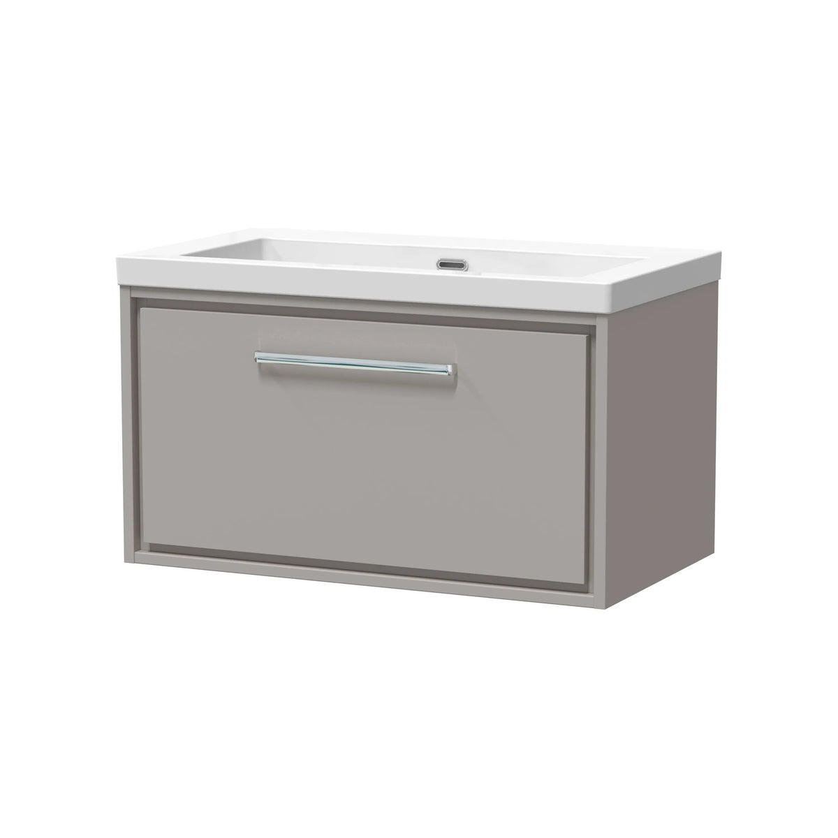 Hudson Reed Lille 800mm Pebble Grey 1 Drawer Wall Hung Vanity Unit & Basin