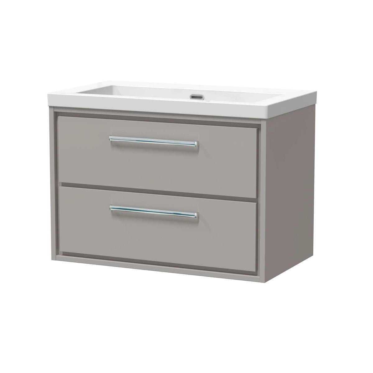 Hudson Reed Lille 800mm Pebble Grey 2 Drawer Wall Hung Vanity Unit & Basin