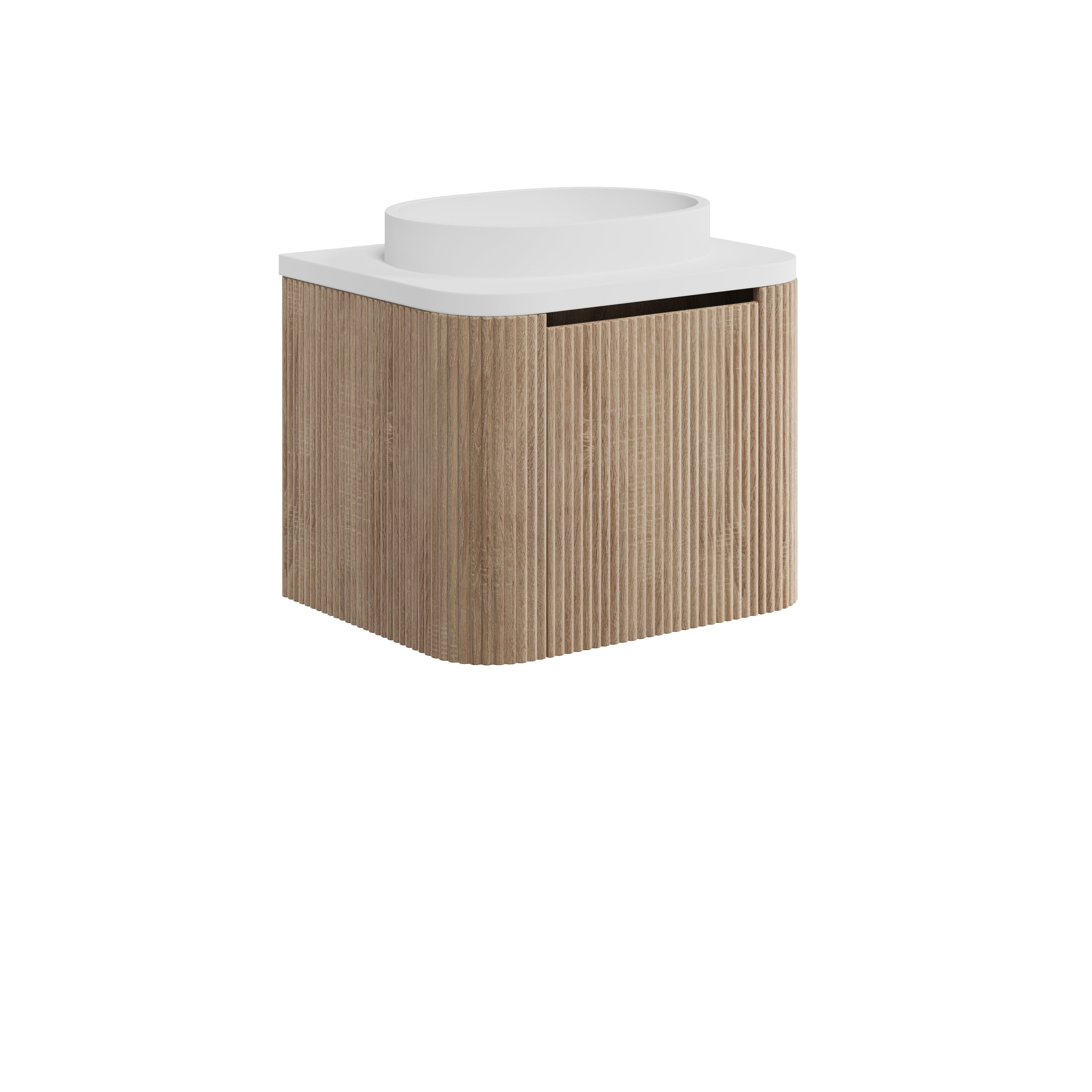 Linear 600 Vanity Unit with One Piece Vanity Basin